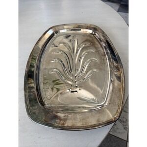 Vintage Pairpoint Silverplate Footed Meat Serving Platter Tray Tree of Life ~16"